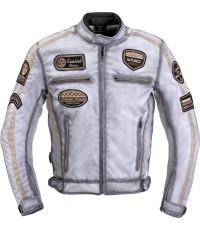 Мужская мотоциклетная куртка W-TEC Patriot текстиль - White