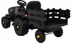Traktors Titanium ar piekabi, melns