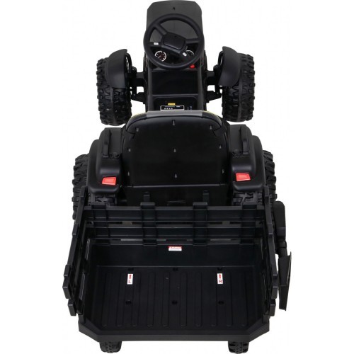 Traktors Titanium ar piekabi, melns