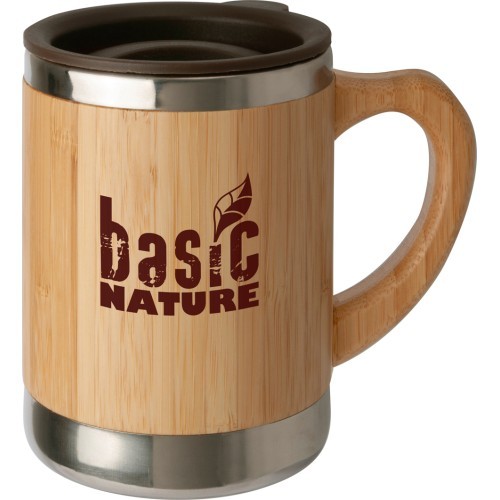 Krūze BasicNature Beaker Bamboo, 0,3 l
