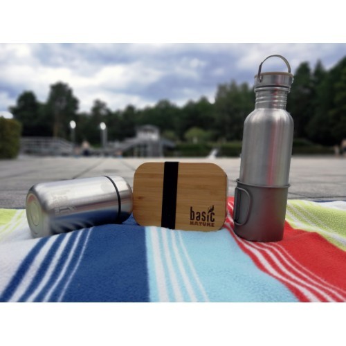 Pusdienu kastīte Origin Outdoors Bamboo, 0,8 l, nerūsējošais tērauds
