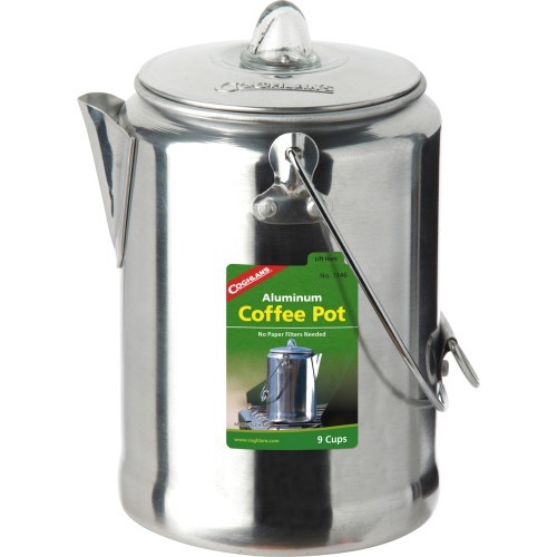 Aluminium Coffee Percolator Coghlans Silver For 9 Cups