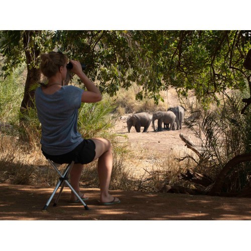 3-leg Folding Stool BasicNature Sandwich, Black