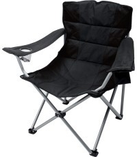 Saliekamais krēsls BasicNature Travelchair Holiday, melns