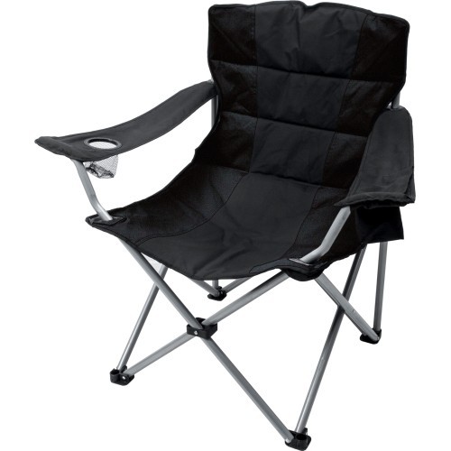 Salokāms krēsls BasicNature Travelchair Holiday, melns