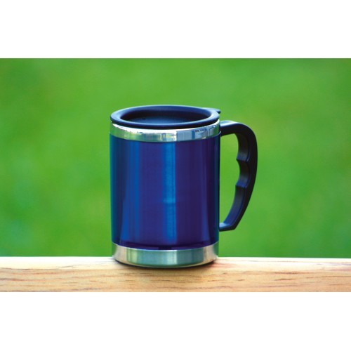 Termokrūze BasicNature Stainless Steel Beaker MUG, 0,42 l, zila