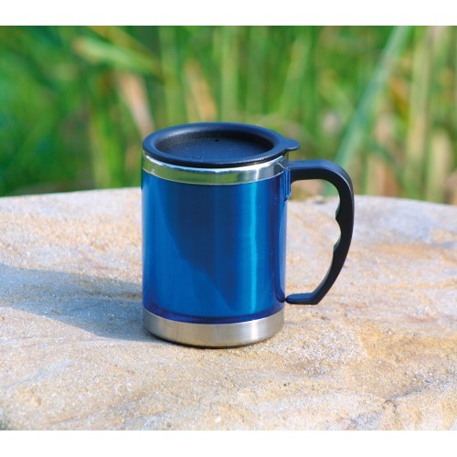 Termokrūze BasicNature Stainless Steel Beaker MUG, 0,42 l, zila