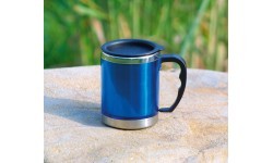 Termokrūze BasicNature Stainless Steel Beaker MUG, 0,42 l, zila