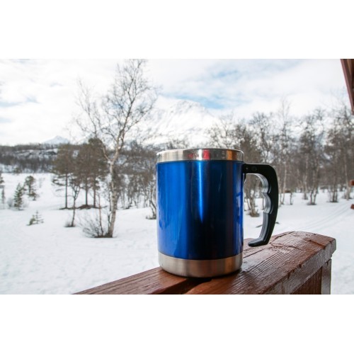 Thermal Mug BasicNature Stainless Steel Beaker MUG, 0.42L, Blue