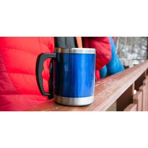 Termokrūze BasicNature Stainless Steel Beaker MUG, 0,42 l, zila