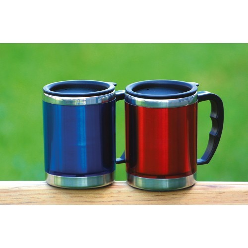 Termokrūze BasicNature Stainless Steel Beaker MUG, 0,42 l, zila