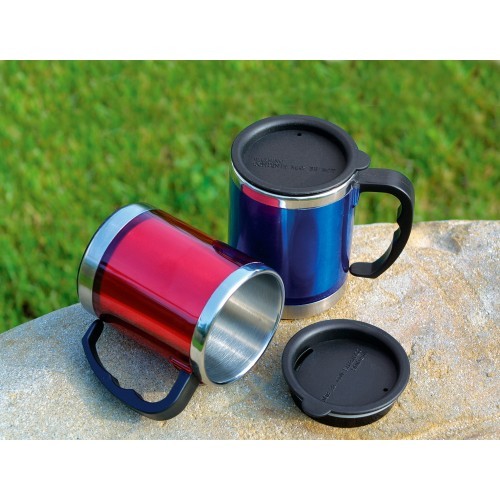 Термокружка BasicNature Stainless Steel Beaker MUG, 0,42 л, синяя