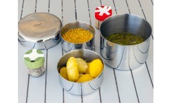 Cooking Set BasicNature Stainless Steel Biwak 3