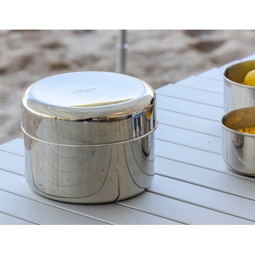 Cooking Set BasicNature Stainless Steel Biwak 3