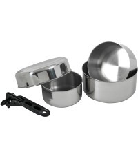 Cooking Set BasicNature Stainless Steel Biwak 2