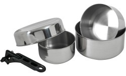 Cooking Set BasicNature Stainless Steel Biwak 2
