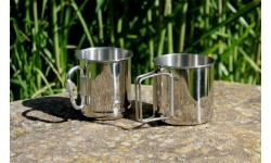 Foldable Stainless Steel Cup BasicNature Space Safer Thermo, 0.34L
