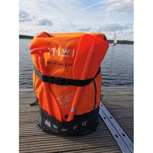 Teleskopiskais airis BasicNature Mini 107cm, oranžs