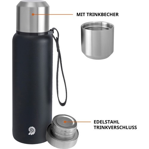 Termoss Origin Outdoors Vacuum PureSteel, 0,5 l, melns