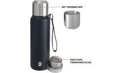 Termoss Origin Outdoors Vacuum PureSteel, 0,5 l, melns