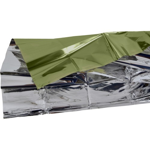 Origin Outdoors Survival Blanket 'Olive/Silver'