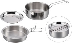 Origin Outdoors Stainless Steel Cooking Set 'Snap-Pack'