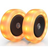 BERG Nexo riteņi 120x40 mm ar gaismām, oranži