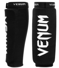 Venum Kontact Shin Guards Without Foot - Black