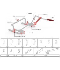 Rear lifting unit - Assembly set