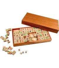 Philos Mahjong ar arābu cipariem, koka