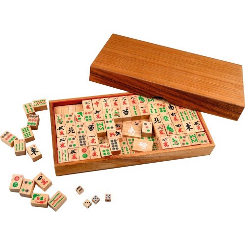 Philos Mahjong ar arābu cipariem, koka