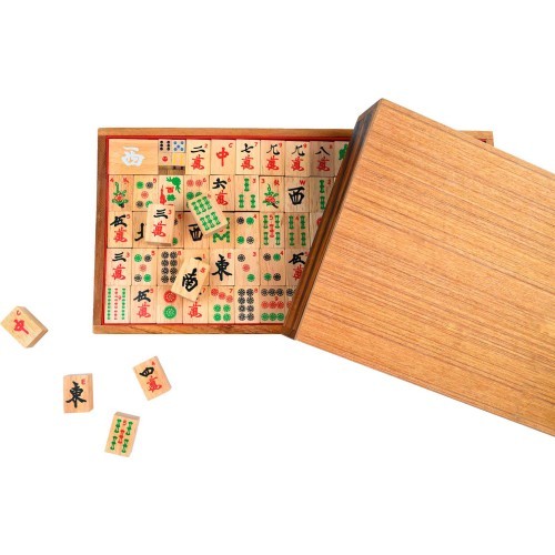 Philos Mahjong ar arābu cipariem, koka