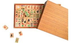 Philos Mahjong ar arābu cipariem, koka