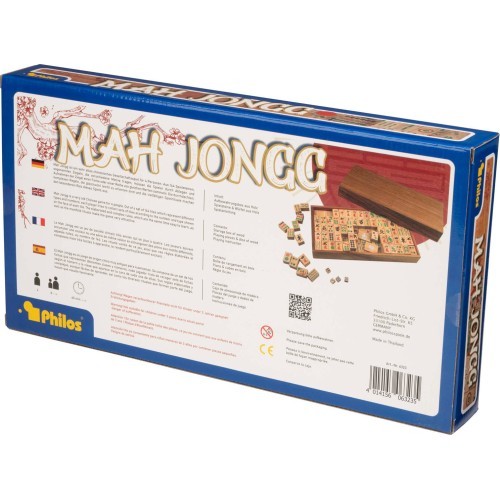 Philos Mahjong ar arābu cipariem, koka