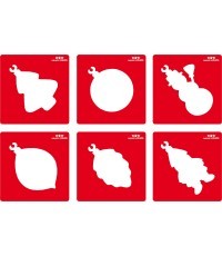 Trafaretai - Kalėdų Dekoracijos 6 vnt.