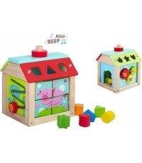 Koka izglītojošs kuba šķirotājs ar klučiem Ecotoys