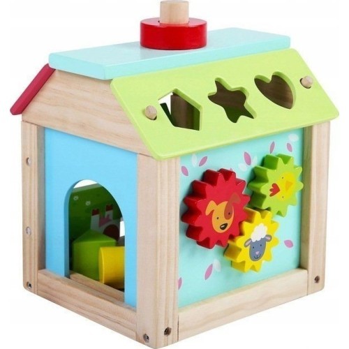 Wooden Educational Cube Sorter + Blocks Ecotoys