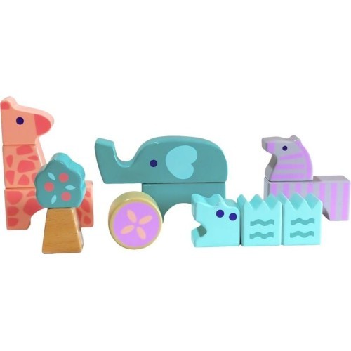 Koka klucīši dzīvnieki 13 gab. Ecotoys