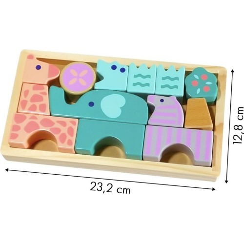Koka klucīši dzīvnieki 13 gab. Ecotoys