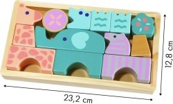 Koka klucīši dzīvnieki 13 gab. Ecotoys