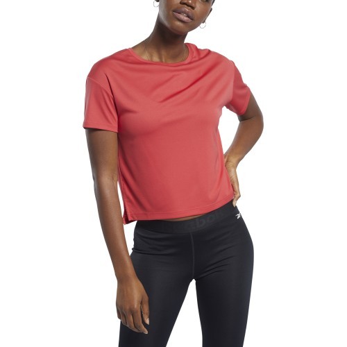 Женская футболка Reebok Wor Comm Poly Tee, розовая FQ0404