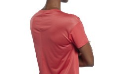 Reebok Wor Comm Poly Tee Women's Top, Pink FQ0404