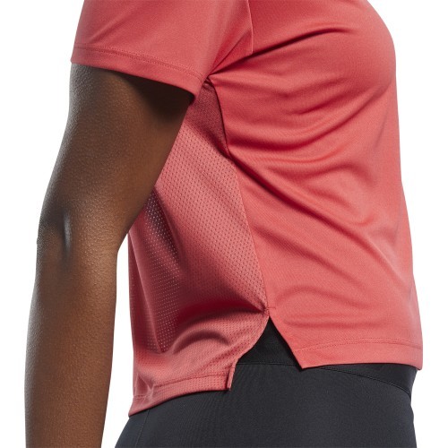 Женская футболка Reebok Wor Comm Poly Tee, розовая FQ0404