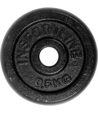 Tērauda svaru disks inSPORTline Blacksteel 0,5 kg