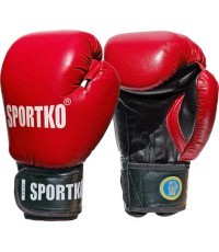 SportKO PK1 ādas boksa cimdi - Red