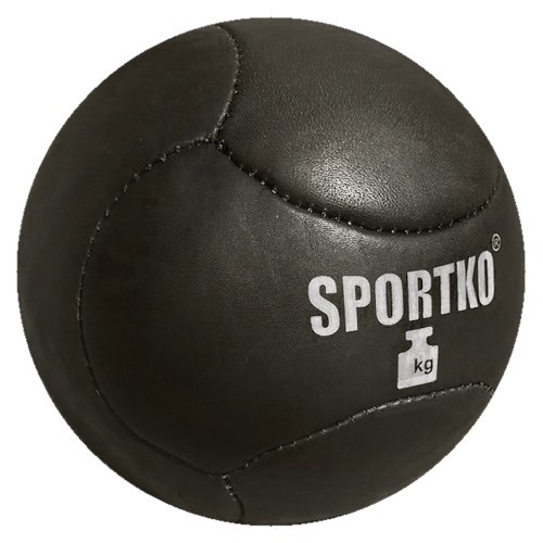 SportKO Medbol ādas medicīnas bumba - 12 kg