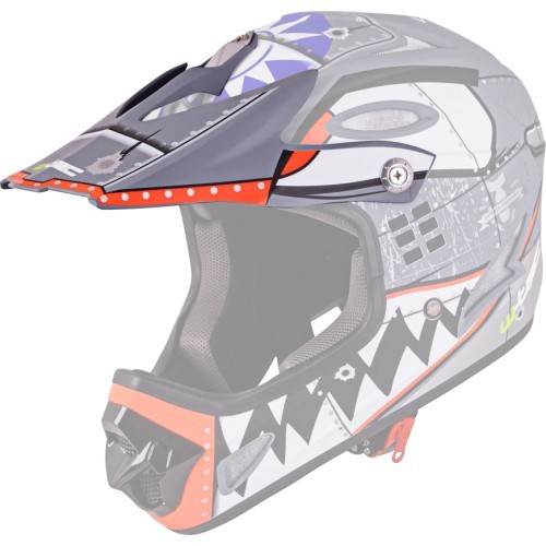 Replacement Peak for FS-605 Helmet W-TEC - Skull Smile