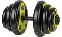 Adjustable Single-Handed Dumbbell inSPORTline 3–18 kg Black-Green