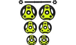 Regulējama vienas rokas hantele inSPORTline 3–18 kg melni zaļa