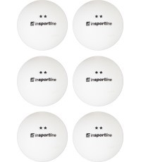Мячи для настольного тенниса inSPORTline Elisenda S2, 6 шт. - Белый